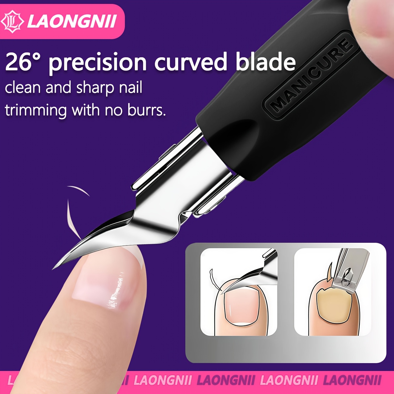 Upgraded Heavy-Duty Stainless Steel Nail Clipper Set, 9pcs
