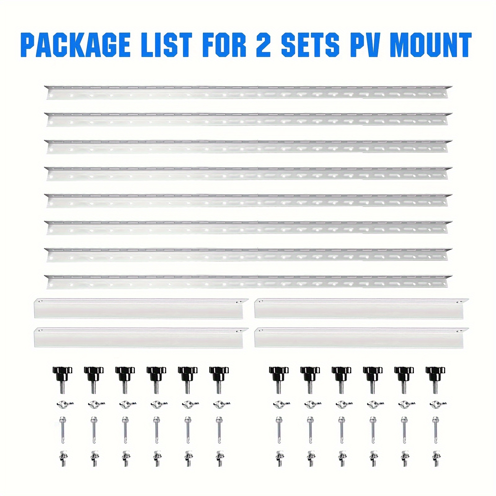 2pcs, New Extended 45-inch Adjustable Solar Panel Tilt Mount Bracket Solar Panel On Roofs, Rvs, Boats And Off-grid Systems