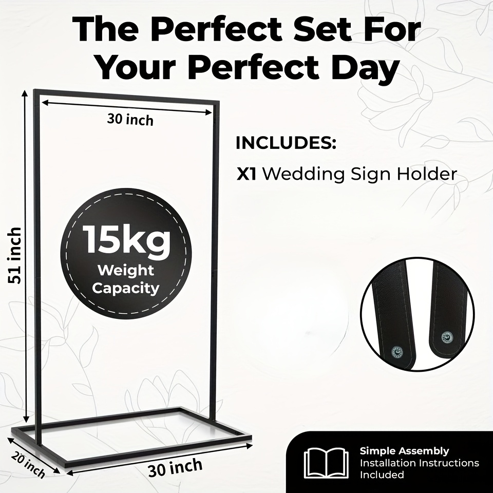 Wedding Decor Display Stands - Welcome Signs, Backdrops, Reception Decor, Wrought Sign Holders, Flower Stands, Poster Stands For Party Setup