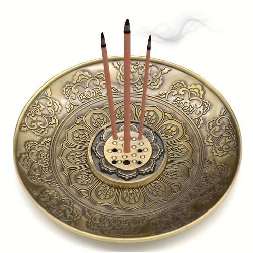 1 suporte elegante de zen para em metal - suporte de de liga com coletor de cinzas, ideal para decor em casa, perfeito para , halloween, páscoa, hanukkah, diwali, de graças, vareta de , de medit , decorativa