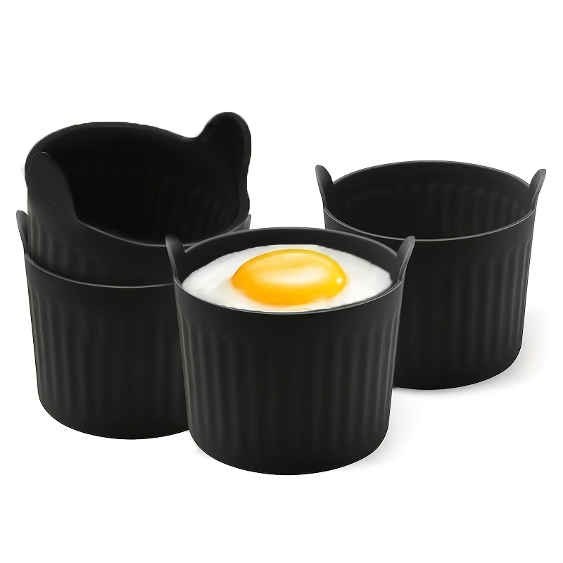 Formas Antiaderentes para Fritadeiras de Ar e Cozedura a Vapor – Libertação Sem Esforço para Ovos e Cupcakes – Reutilizáveis e Laváveis na Máquina de Lavar Louça – Ideais para Muffins, Creme Catalão e Refeições Saudáveis