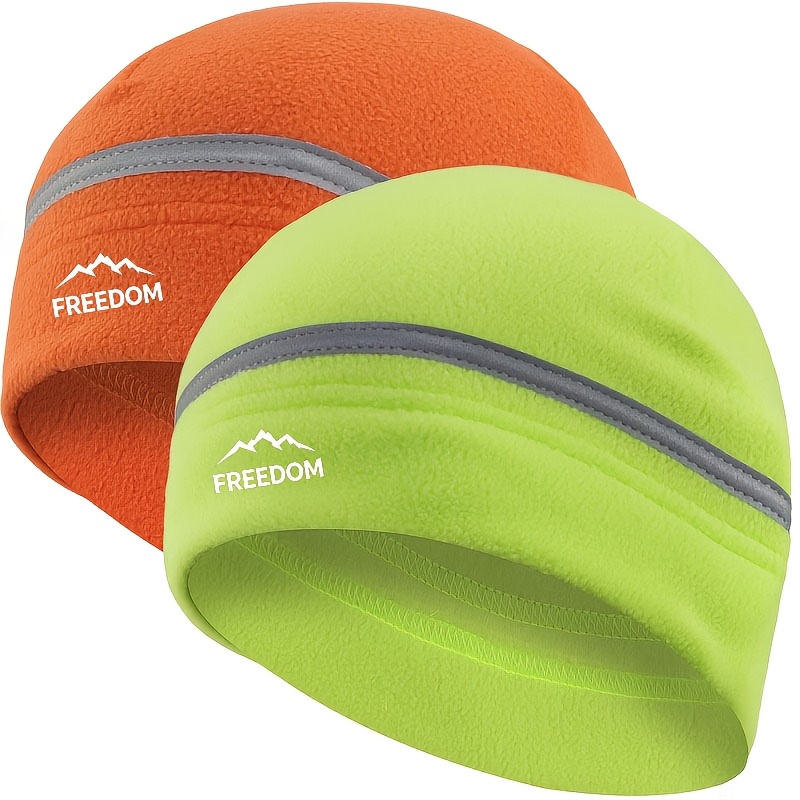 TEMU 2pcs Set Of Men's And Women's Autumn And Winter Snow Hats, Night Running Hats, And Warm Sports Hats, Suitable For Outdoor Fishing And Running