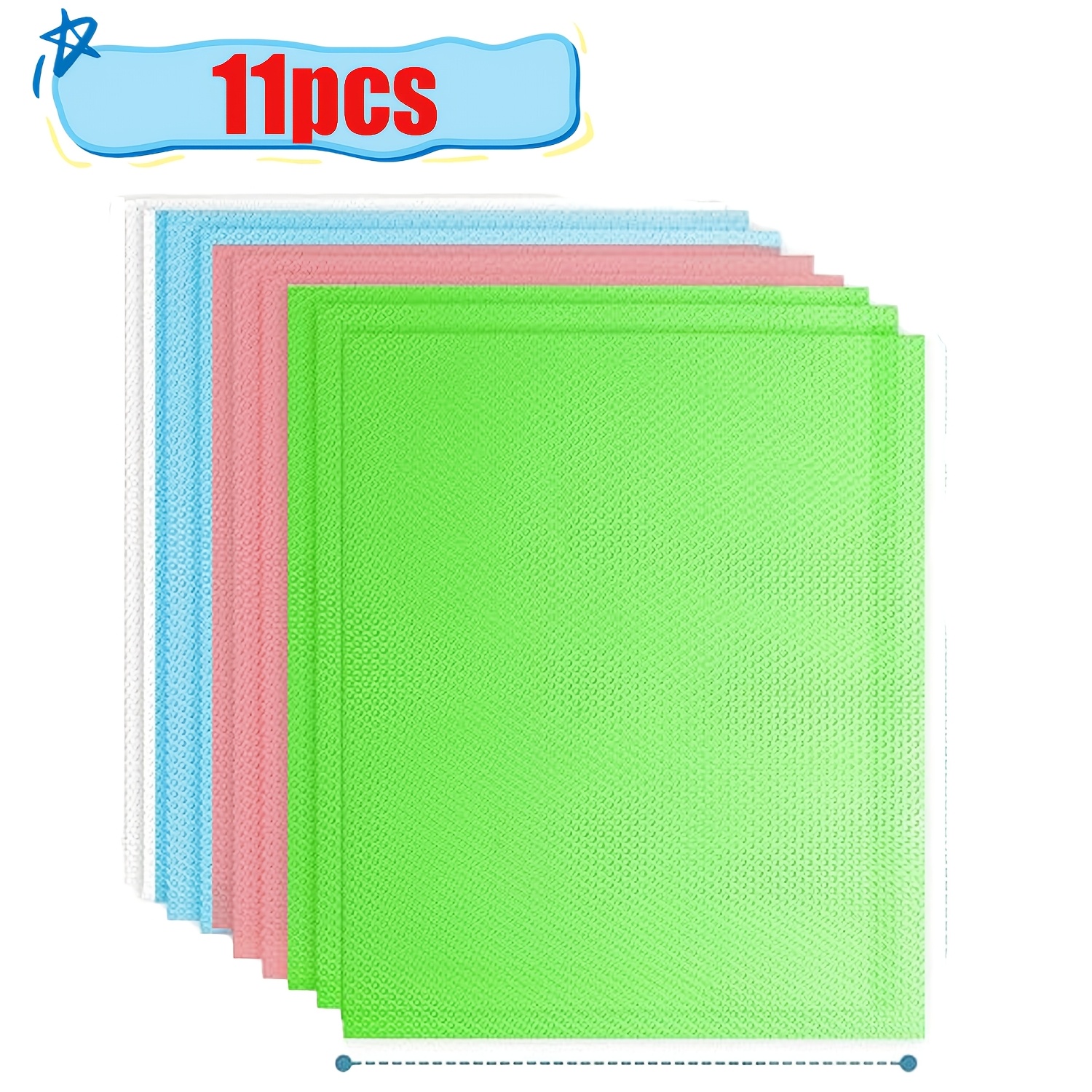 TEMU 3/4/11pcs Premium Refrigerator Liners - Waterproof, Oilproof & Washable | Non-slip, Odor-resistant, Bpa-free Mats In Vibrant Colors For Shelf,