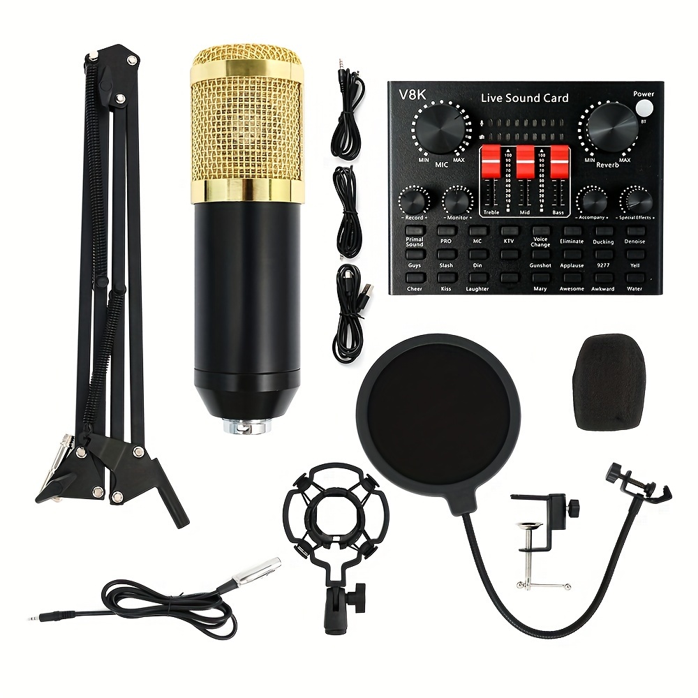 

Bundle, Bm-800 ( Changer And V8k ), Kit, Suitable For Laptops, , Podcasting, Singing, -overs, Vocals, , Youtube