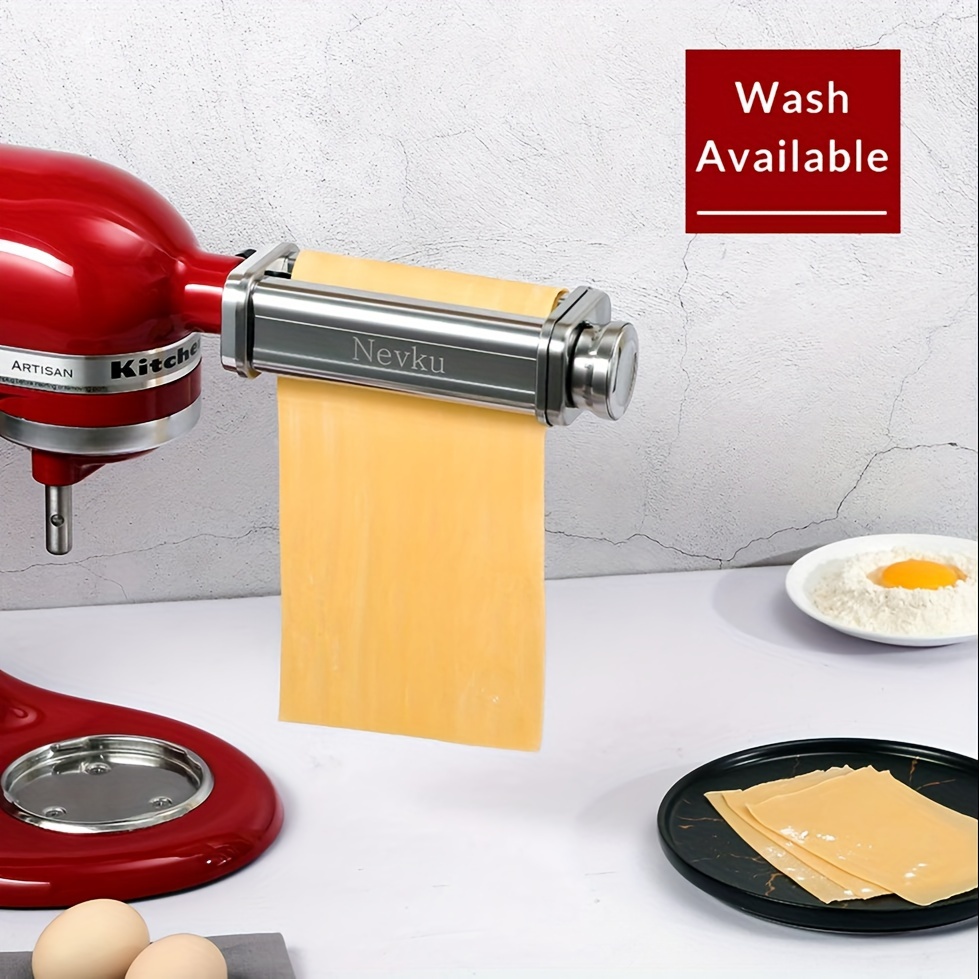 

Pasta Roller Sheet Attachment For Stand Mixer, Stainless Steel Pasta Maker Accessory Machine