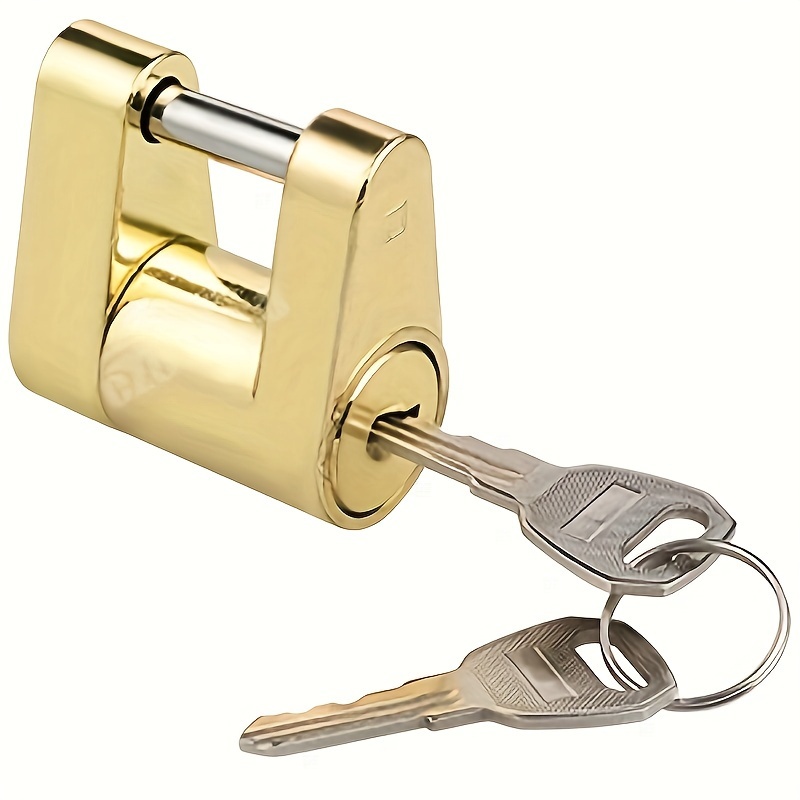 

Compact Gold-tone Hitch Coupler Lock For Secure Trailer Protection - Easy Install, Fit, 1/4" Diameter, Durable & Anti-theft