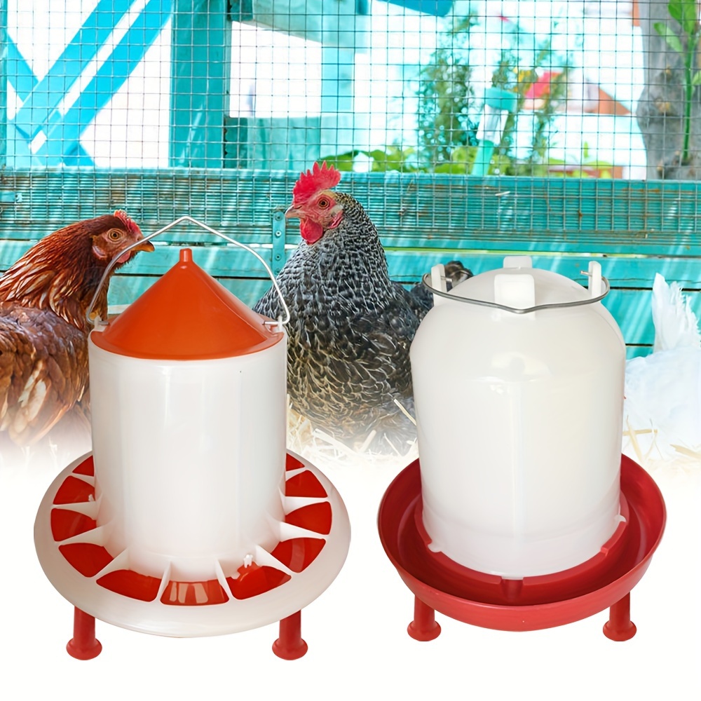 

10kg Feeder With 10l Water Bucket - High Capacity, Hanging Design, Self-, Suitable For Poultry Farming
