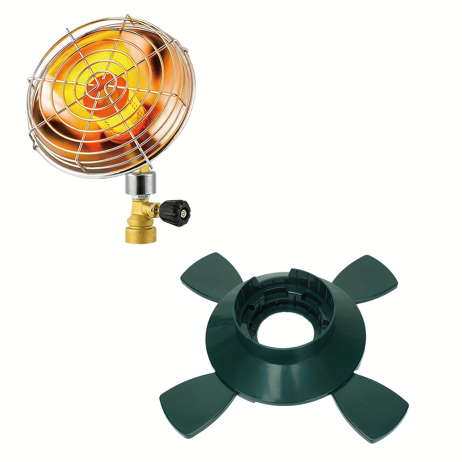 TEMU Portable Heater For Camping Outdoor Space Propane Heater 6200btu Power With Control Valve, Patio Heater, Cordless 1lb Small Propane Gas Tank