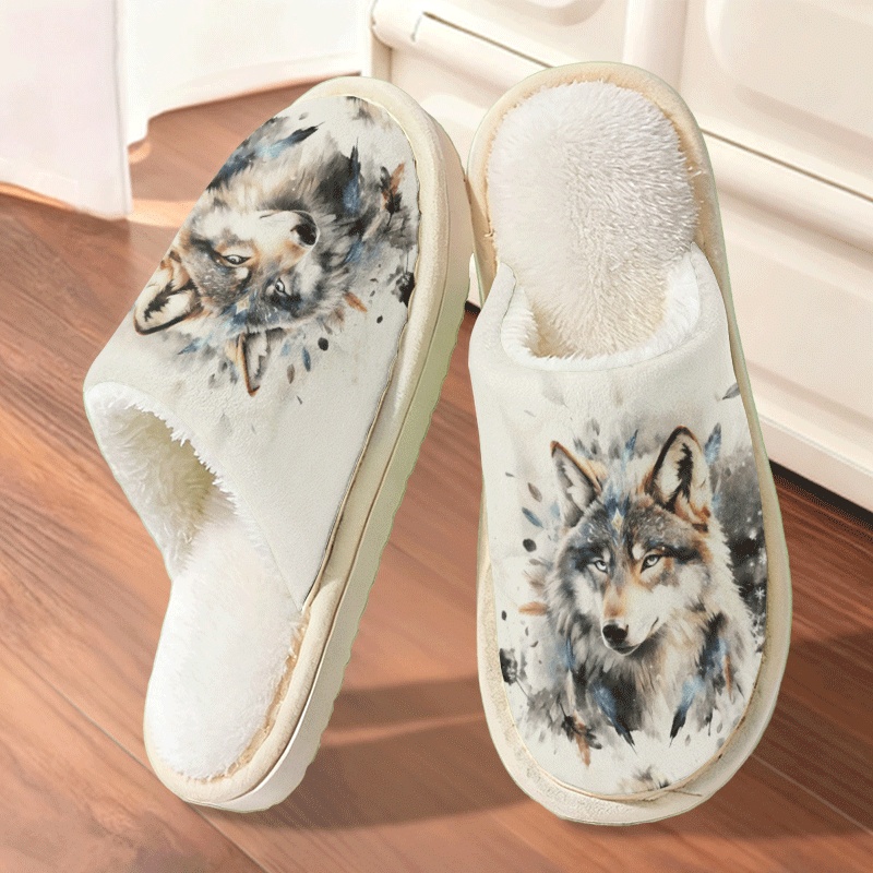 TEMU Chaussons d'Hiver Chauds pour Hommes et Femmes avec et de Neige - Mules Douces avec Semelle, Chaussures Confortables Unisexes pour Sols Froids,