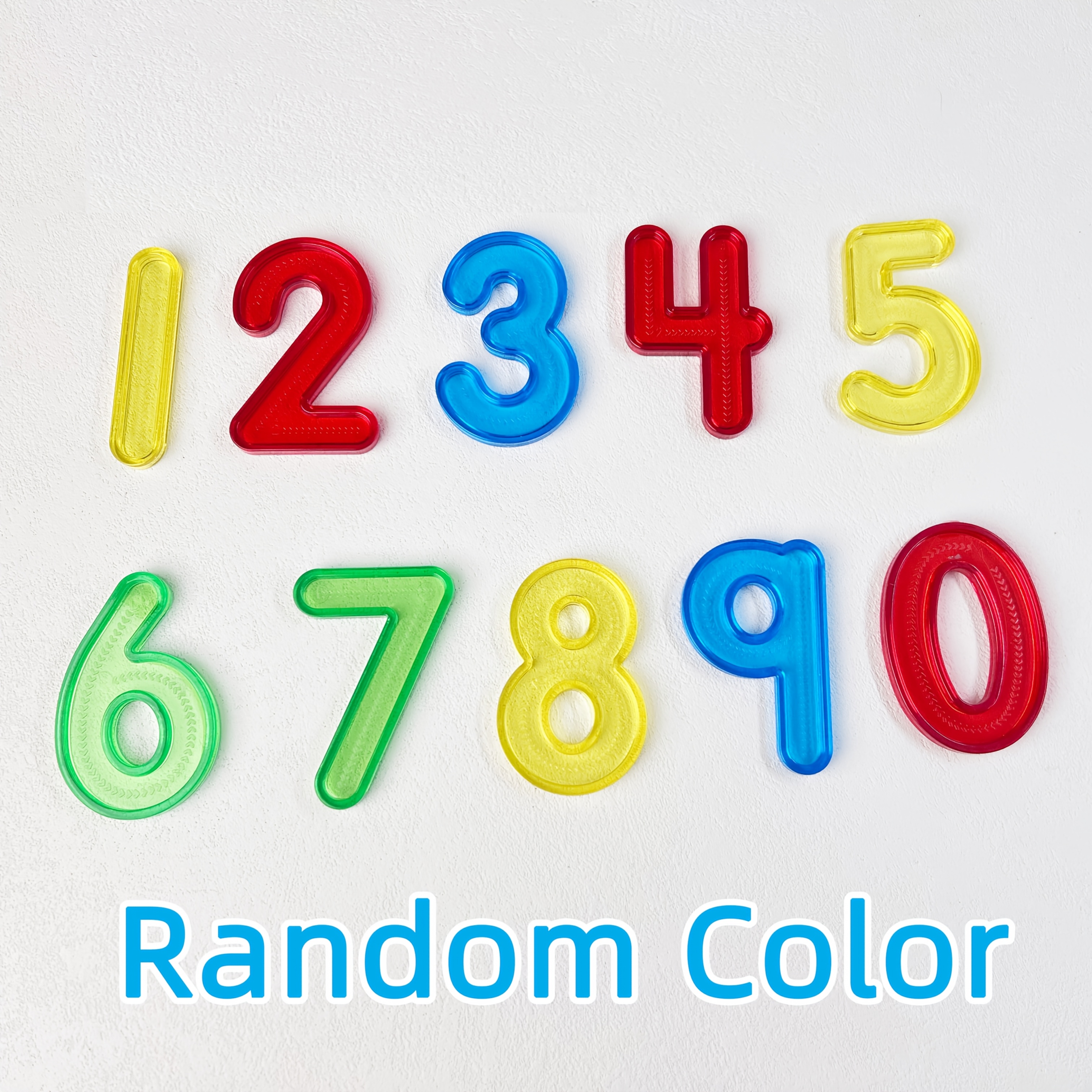 Image of 10pcs Random Color Number Light Table Accessories Sensory Color Learning Different Colors Math Number Education Toys Sensory Play Translucent Toy For Classroom Light Table