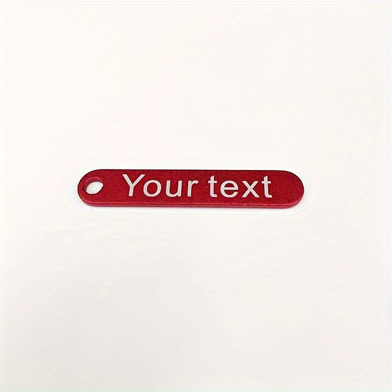 A Customizable Aluminum Alloy Keychain With Personalized Text, Name Tags, Phone Number Tags, Anti-lost Pet Tags, Key Rings, And Creative Gifts For Bags And Backpacks