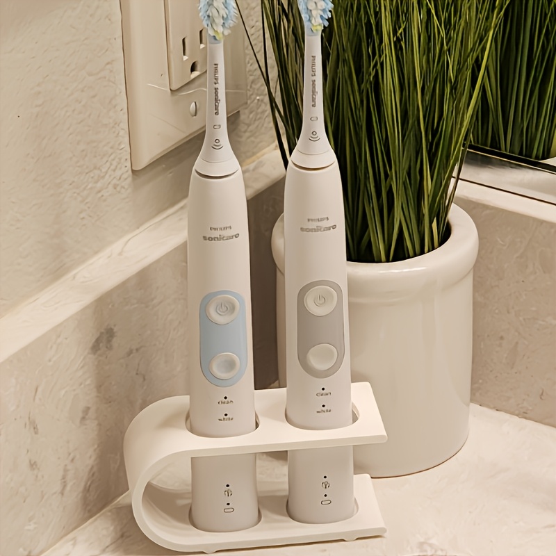 1pc-3d Printing Modern Simple Toothbrush Desktop Stand, Bathroom Storage Tools, Toiletries Storage Rack