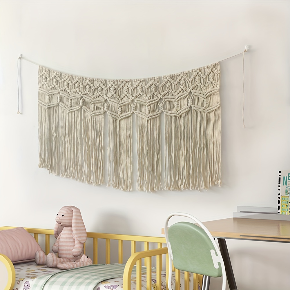 Macramè Da Parete Bohémien - Acchiappasogni Fai Da Te Con Cerchio In Metallo E Luci - 96 Cm - 3