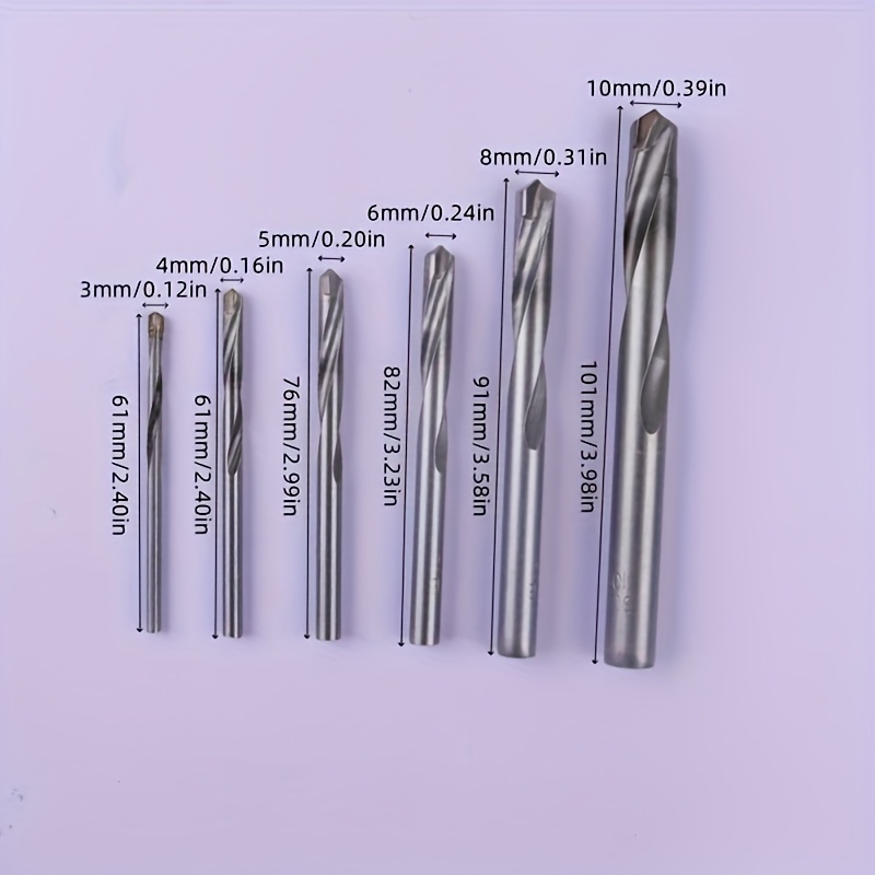 6pcs Drill Bits Are Ultra-hard Tools Designed For Drilling Plates, Suitable For Use With Electric Drills On Metal Sheets, Steel Pipes, And Other Metals...