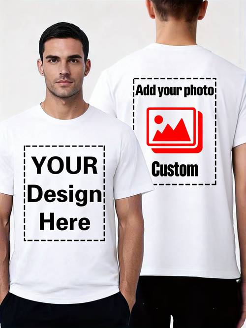 custom t shirts printed with text design logo bulk orders custom logo printing for team uniforms events promotional apparel short sleeve round neck website offers logo printing guide