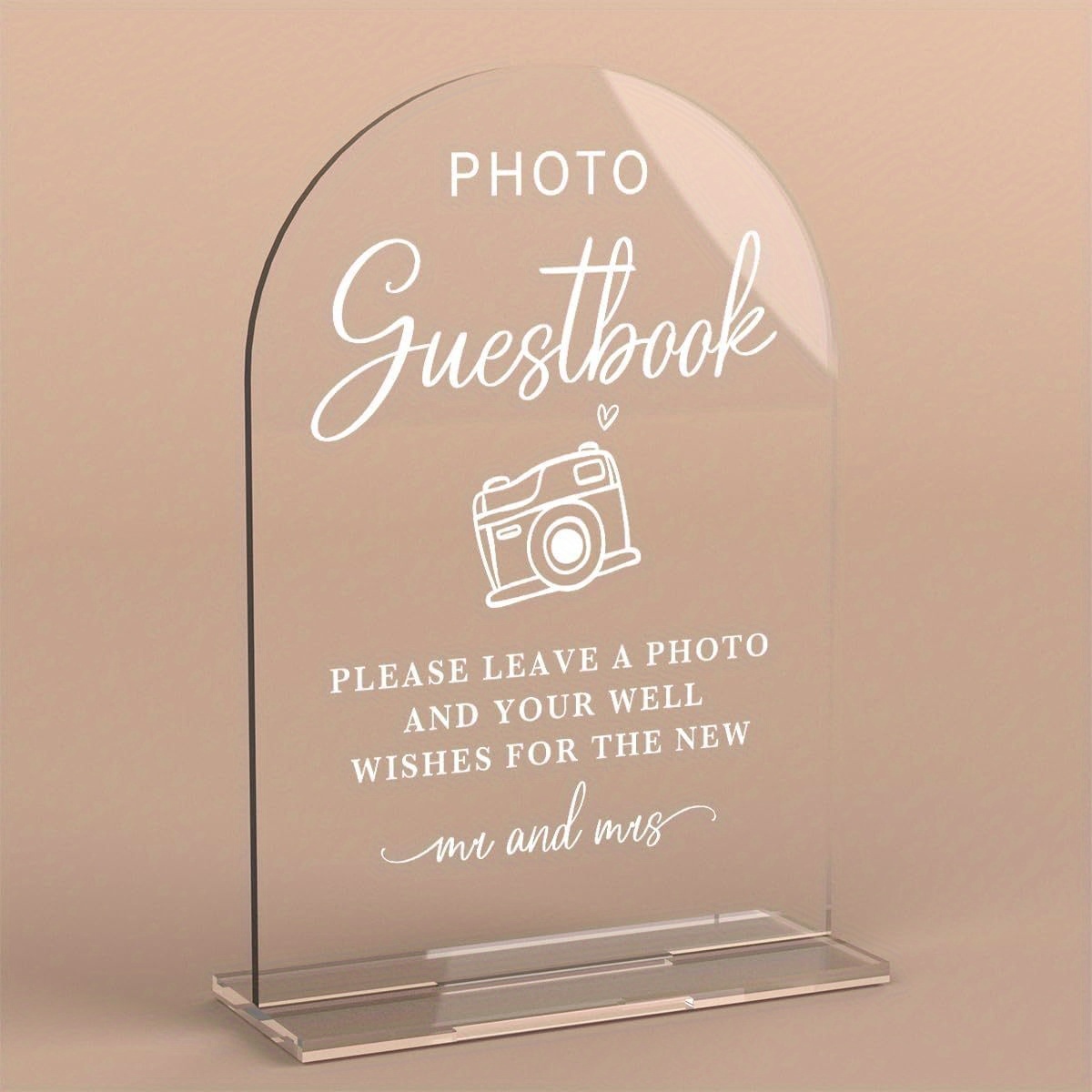 2d Flat, Wedding Acrylic Sign - 2d Flat "leave Photos And To Remember The " Photo Guest Book Alternative, Wedding Reception Keepsake Table Display Plaque, 2d Flat