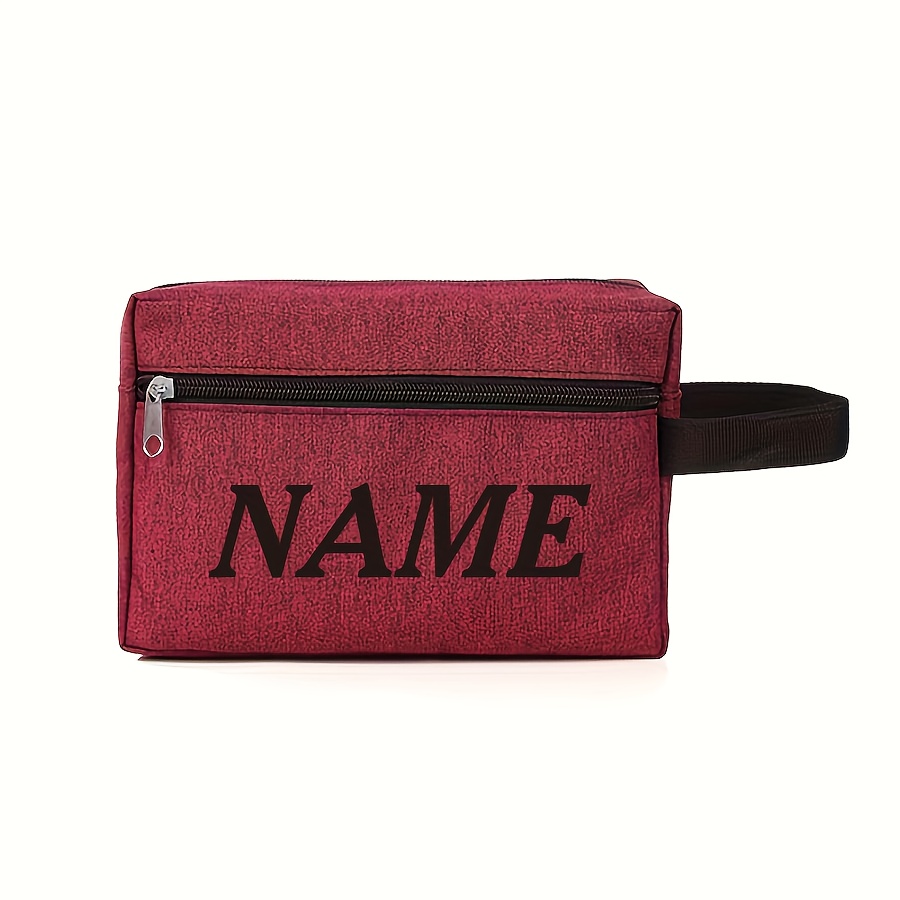 TEMU [customized] 1pc Easy Toiletry Bag Makeup Bag Essential For Business Travel, Toiletry Organizer, Name Customization, Suitable For Holiday Gifts,