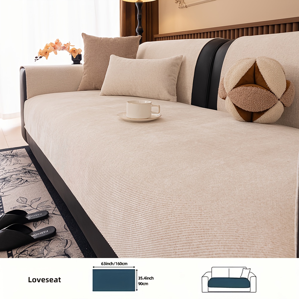 TEMU 1 Housse de canapé universelle pour toutes , un style moderne facile à installer, résistante aux animaux et antidérapante, une protection de