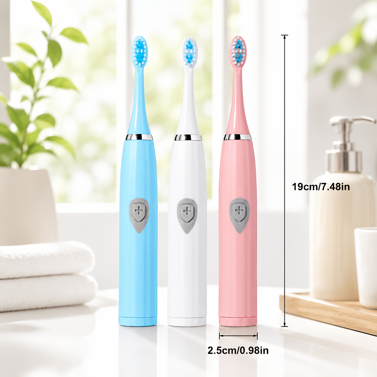 Travel-Friendly Electric Toothbrush with Interchangeable Brush Heads