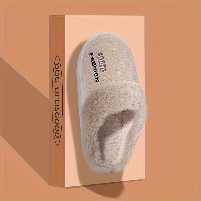 womens cotton slippers warm   sole with   eva insole for comfort   details 2