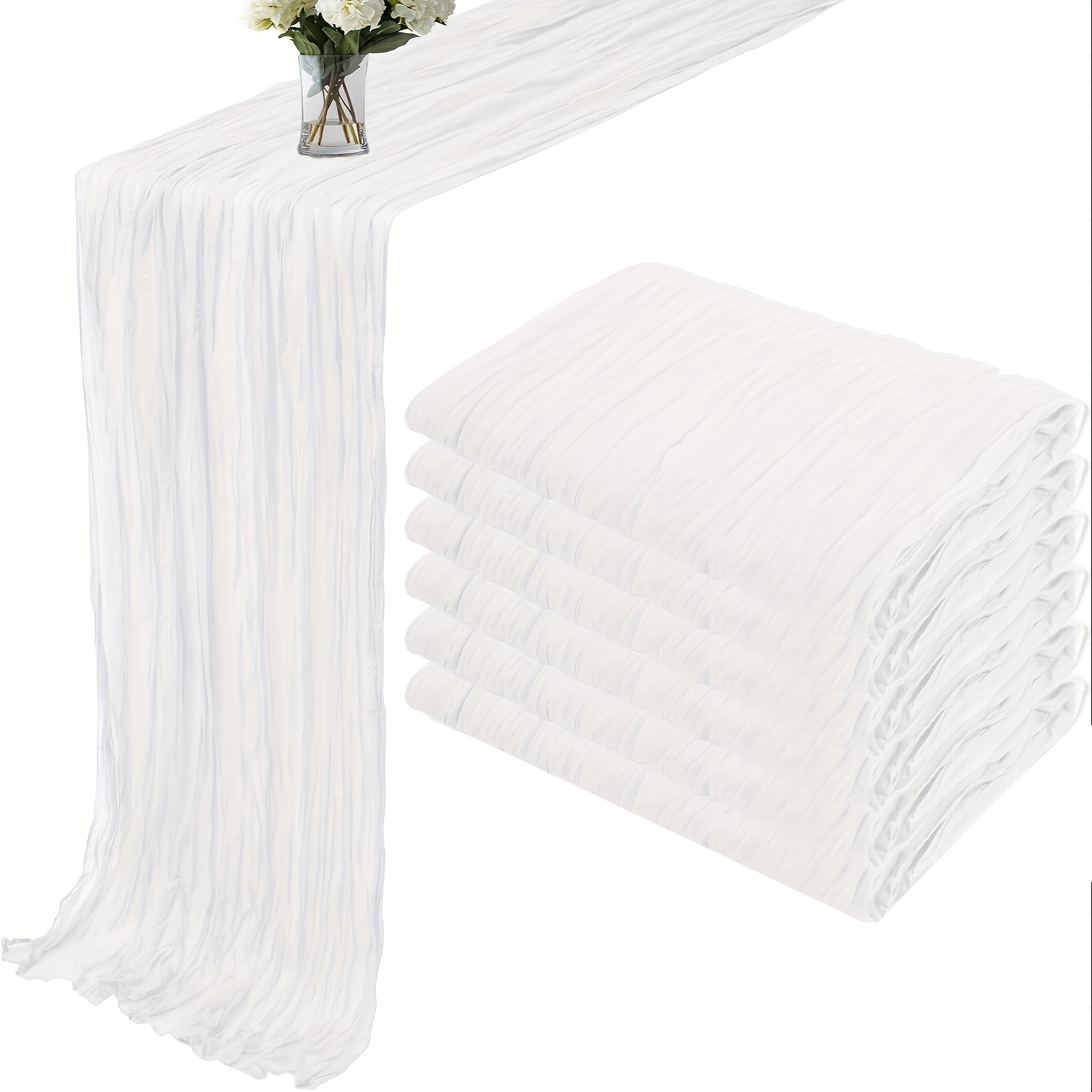 TEMU 6-pack Cheese Cloth Table Runner, 40*270cm