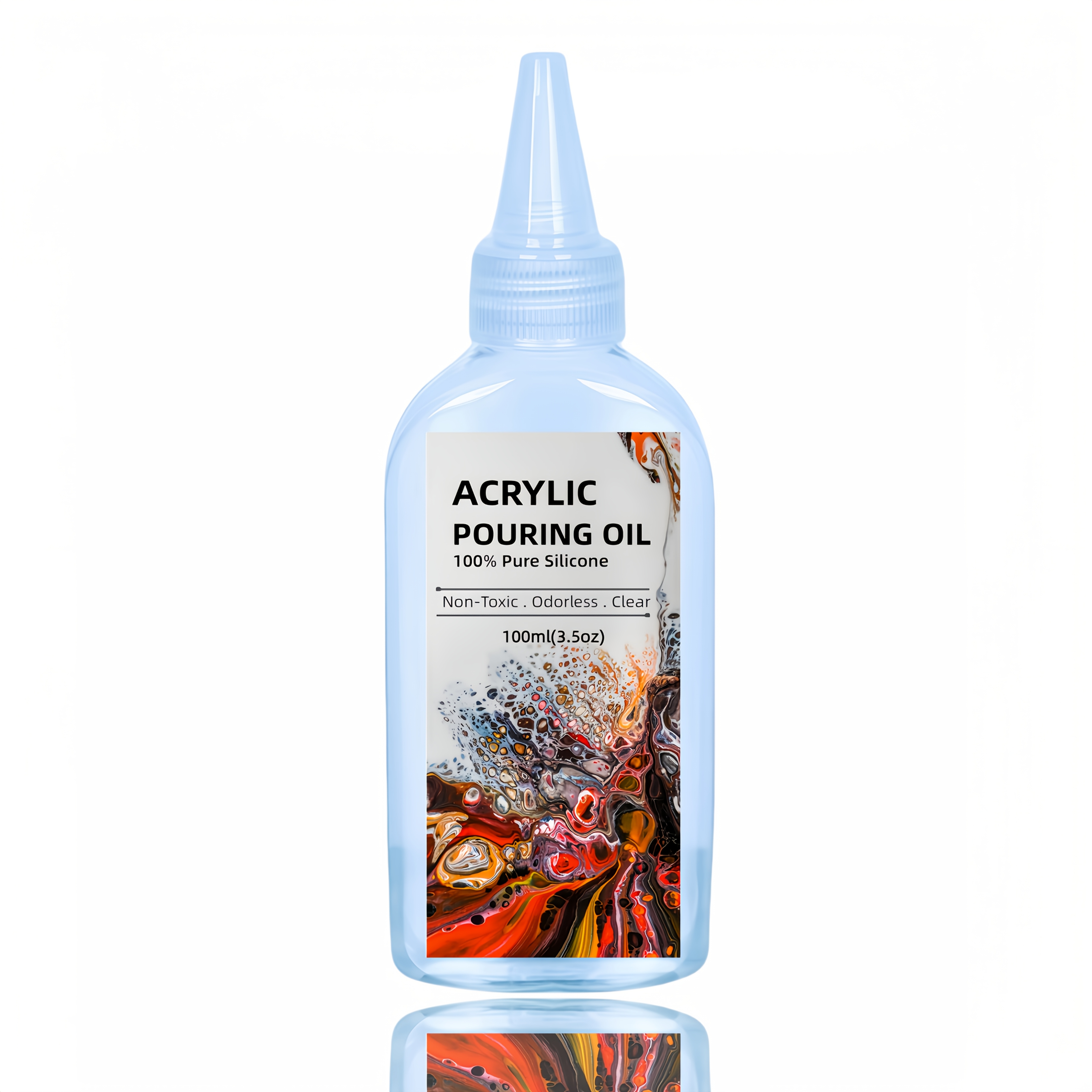 Image of 7oz/3.5oz Pouring Oil - Acrylic Pouring Oil And Acrylic Paint For Special Cell Creation - Oil Suitable For Epoxy Resin Acrylic Painting, Watercolor Painting, - Pigment Making Material