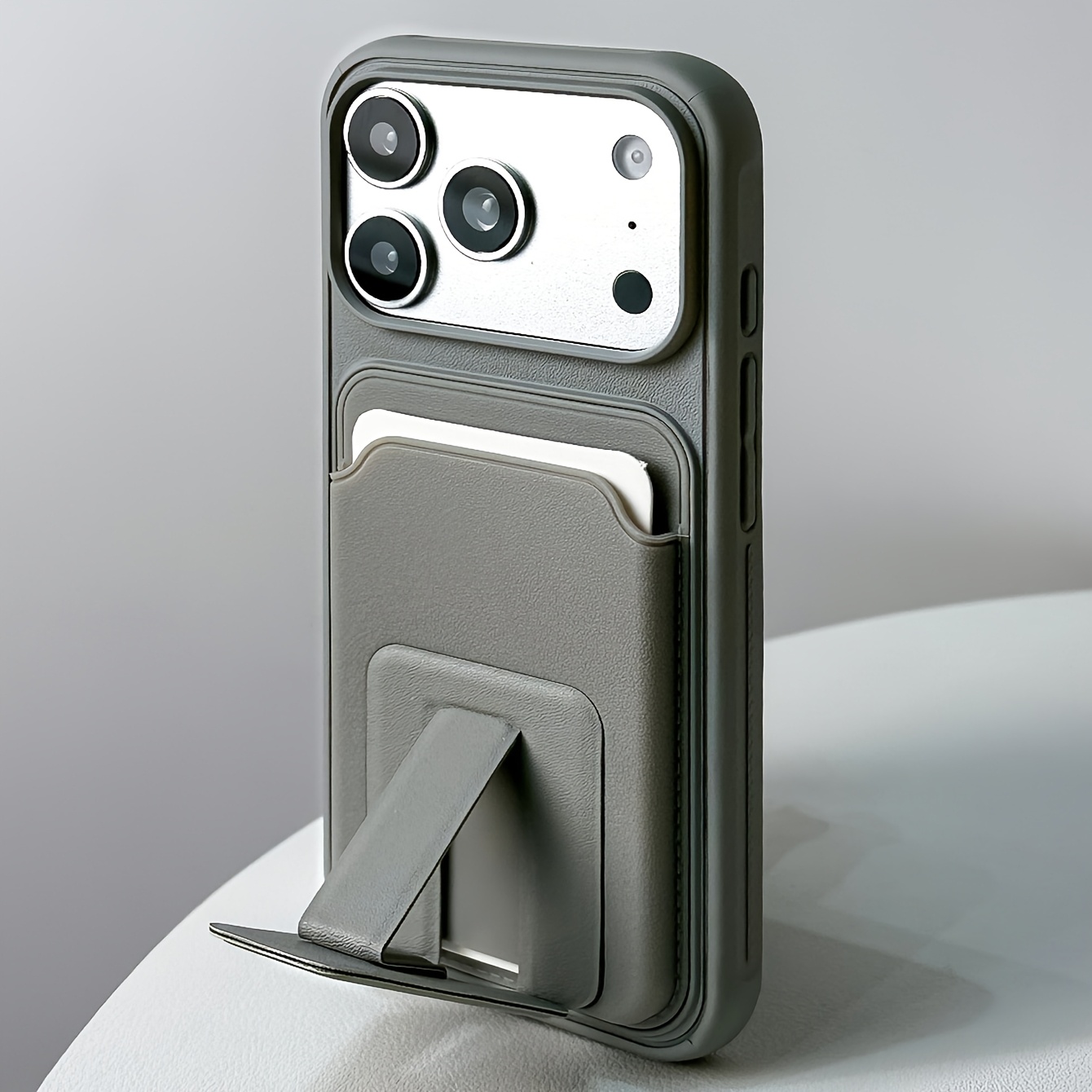TEMU Phone Case - Luxury Business Card Holder And Bracket Integrated Phone Case Compatible With Iphone 18 Pro Max 17 Pro Max 17 Pro 17 16 Pro 15 Pro
