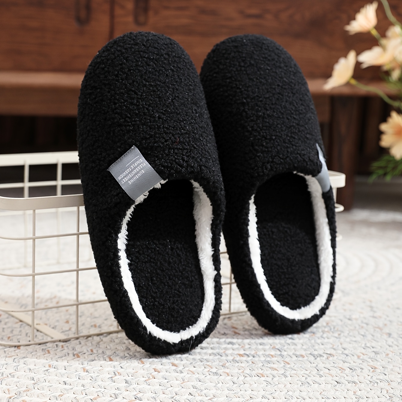 Indoor Slippers Men Fuzzy Slippers Men's Fuzzy Slippers Online
