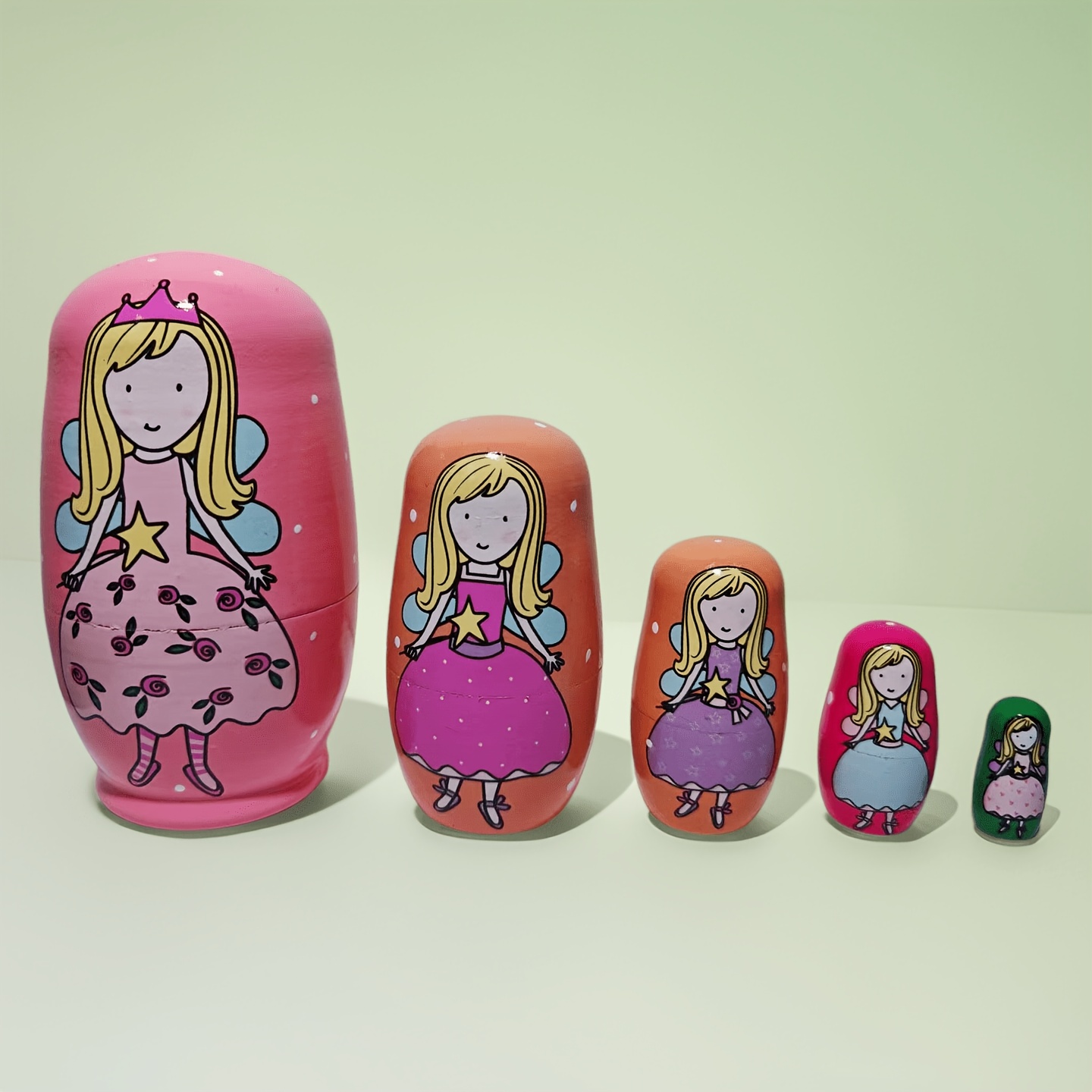 Image of 5pcs Collectible Doll Set, Handmade Craft Cartoon Girl Pattern Toys, Novelty Gifts For Easter, Christmas, Halloween, And Valentine's Day, Room And Living Room Decorations