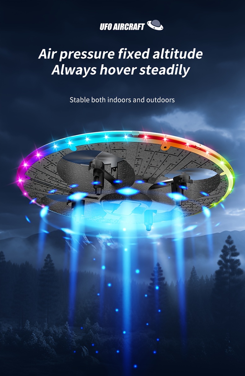 ufo   with two batteries   aerial photography intelligent omnidirectional obstacle avoidance stable   flight 360 degree rolling colored lights and foam four   Product details 1