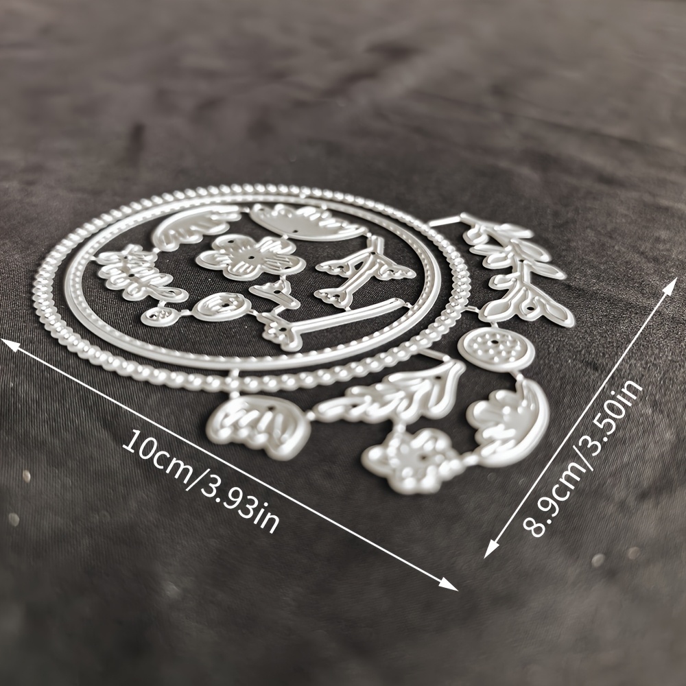 Image of 1pc Flowers Metal Cutting Die, Silvery-gray, Fantasy Theme, Suitable For Diy Scrapbooking, Embossing Crafts, Handmade Greeting Cards, And Gift Card Making.