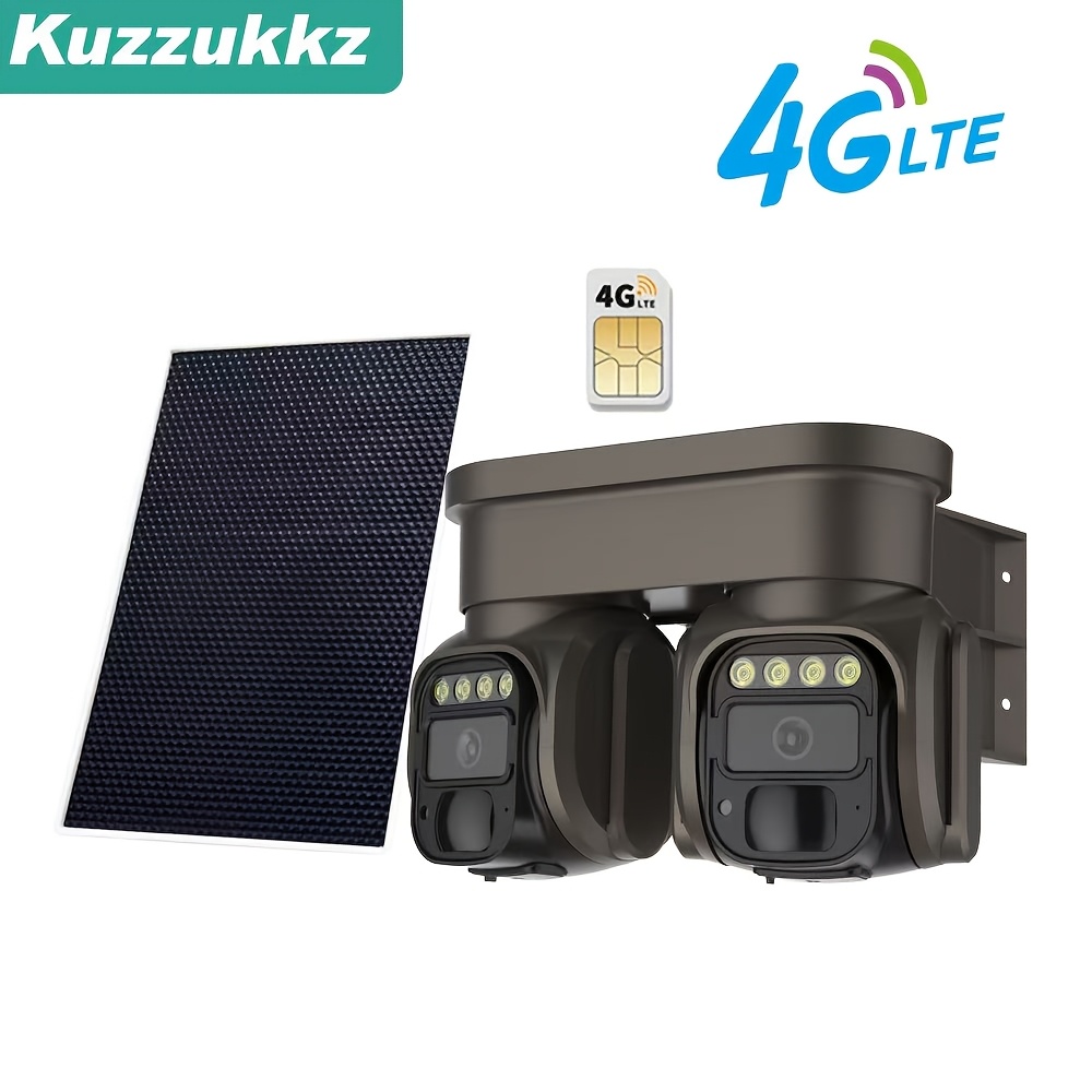 TEMU Solar 4g Lte Security Camera, Built-in 4g Sim Card(including 300mb Of Test Data), 2k Ultra Hd Security Camera, No Wifi Required, Outdoor Camera,