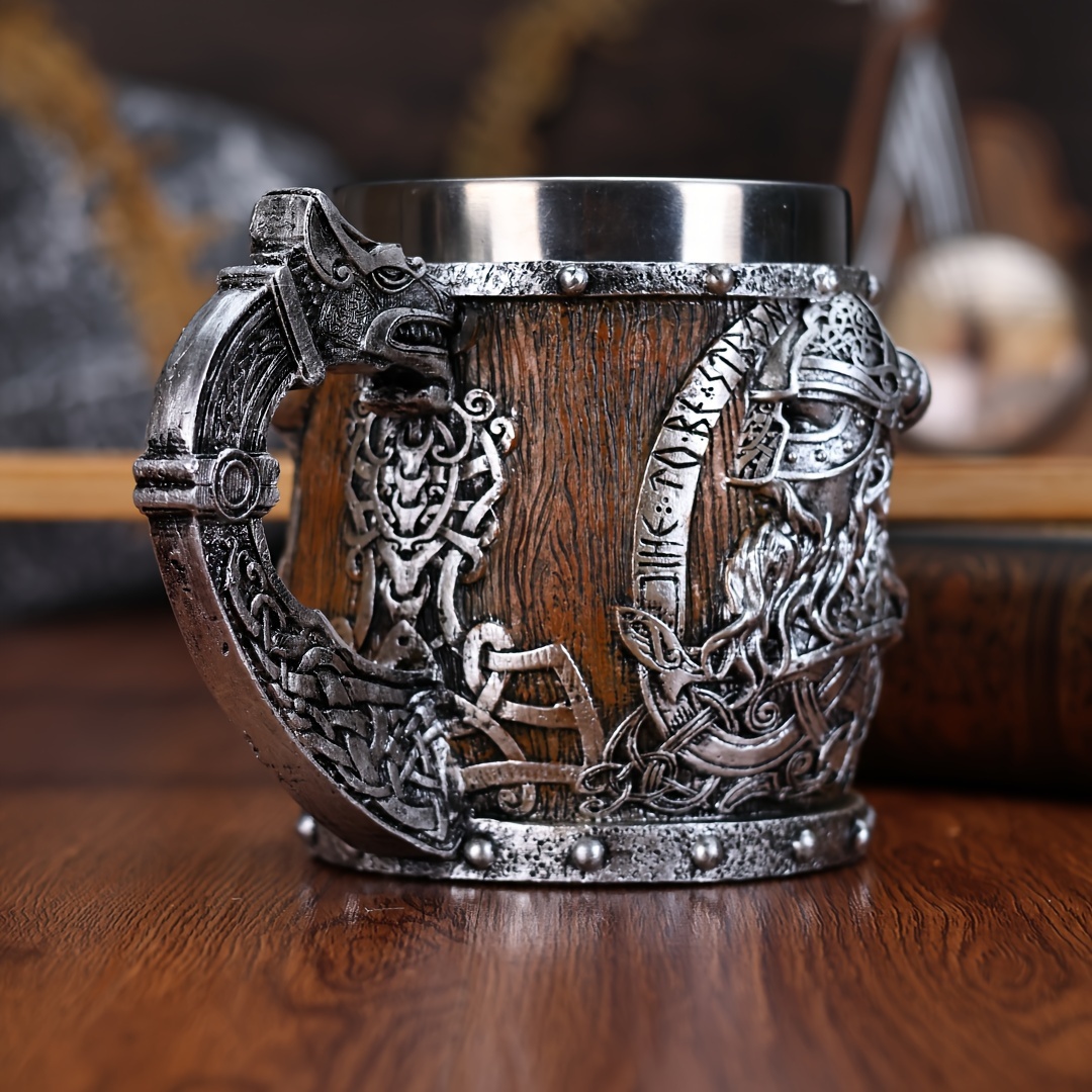 a norse mythology viking pirate mark coffee cup stainless steel viking beer cup 3d viking themed   cup christmas gift details 3