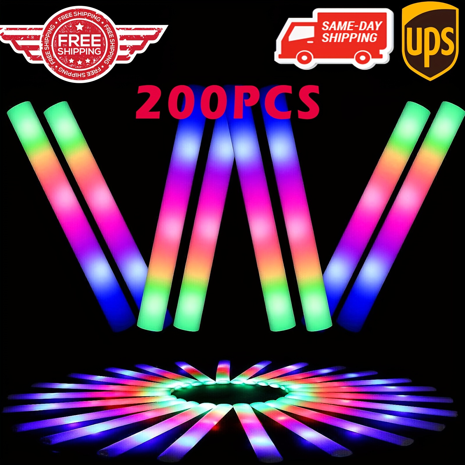 Cheap LED Foam Sticks Flashing Glow Sticks Party Supplies Light Up Batons  Wands Glow in the Dark for Wedding Party Raves Concert