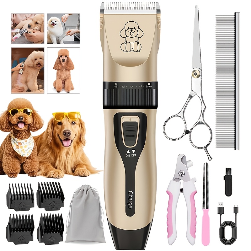 TEMU Rechargeable Low-noise Electric Pet Clipper | Suitable For Grooming Dogs And Cats, Usb Charging, Abs Material, Lithium Battery, Brand: