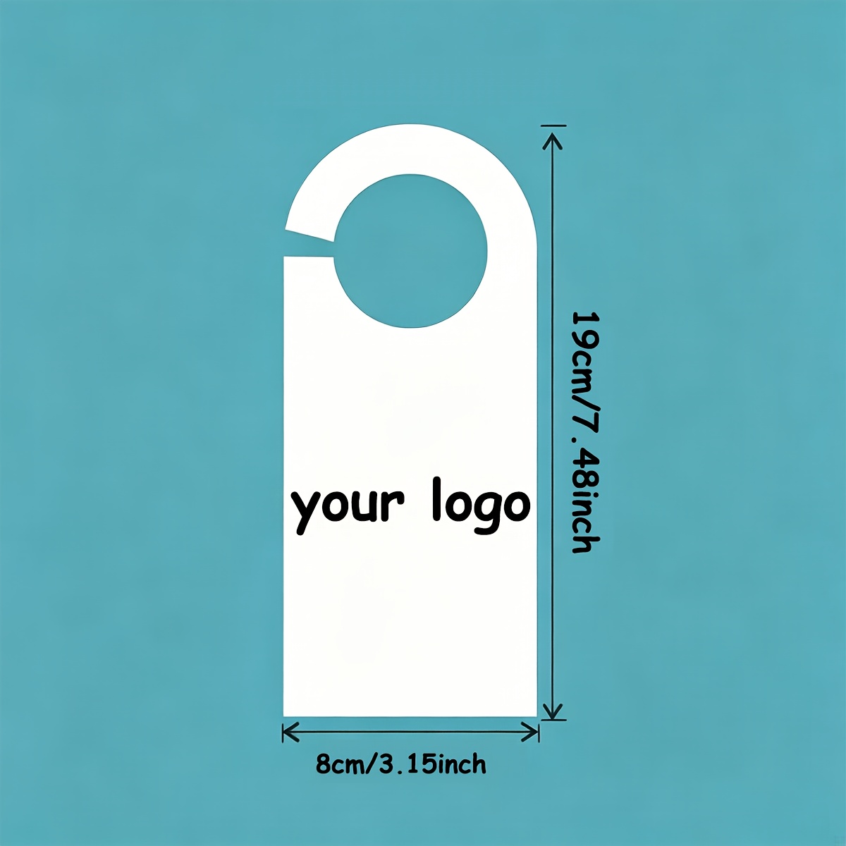TEMU Custom Image Door Hangers, Personalized Custom Logo Photo-printed Door Handle Hangers, Customizable Blank Paper Door Hanging Tags. Suitable For