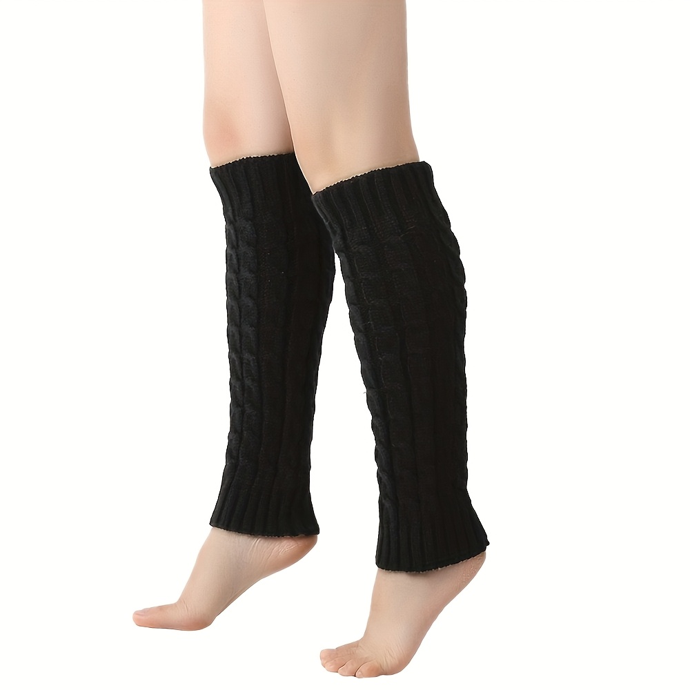 TEMU 1 Paire de Chauffe-Jambes Élégants et pour Femmes, Vêtements d'Hiver Formels et Décontractés, Vêtements d'Hiver Confortables, Adaptés aux Bottes