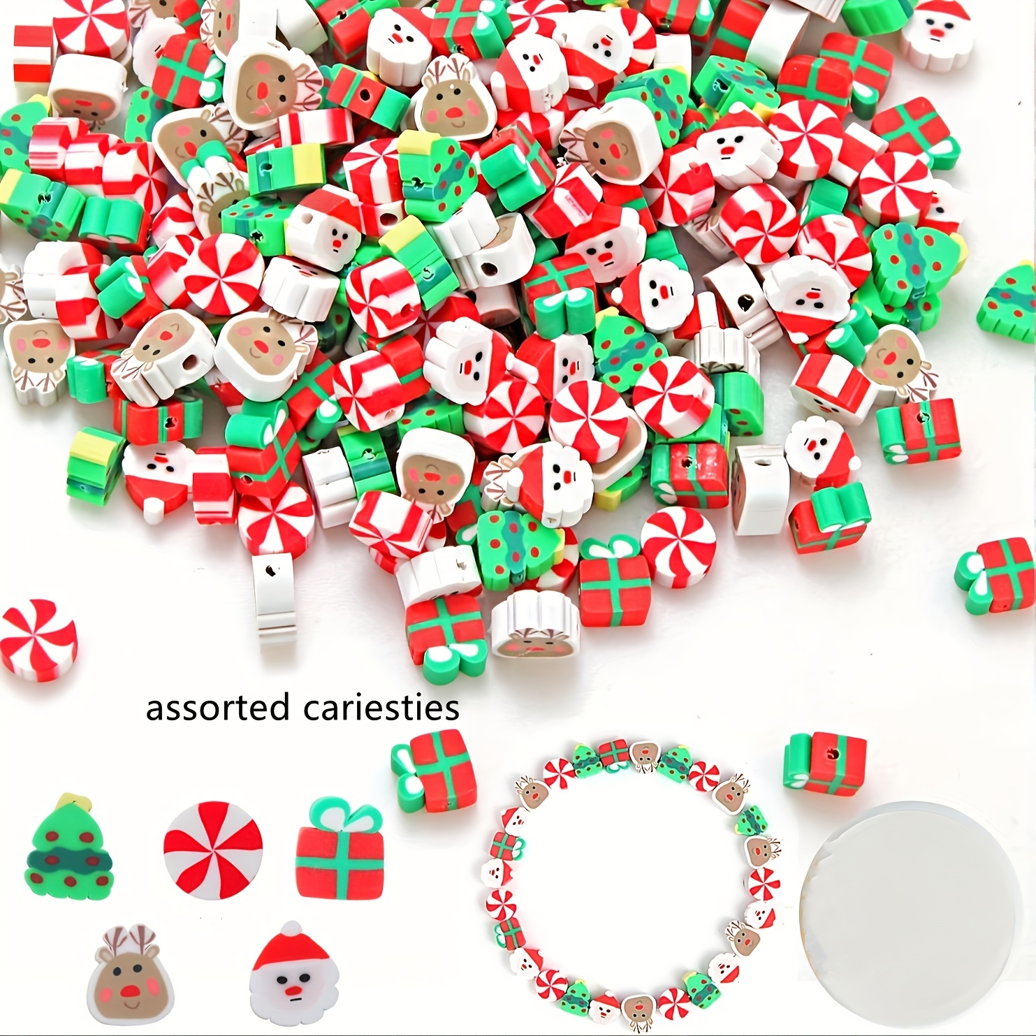 

100pcs/200pcs Christmas Set String, Making Kit For Decorations, , And Personalized Bracelets Accessories