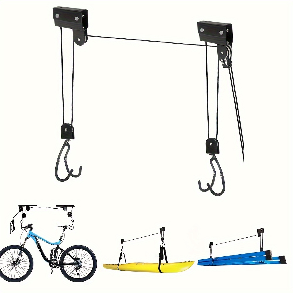 Hoist Lift Pulley System for Overhead Garage Storage 2024 Canoe Bicycle Ceiling Hoist