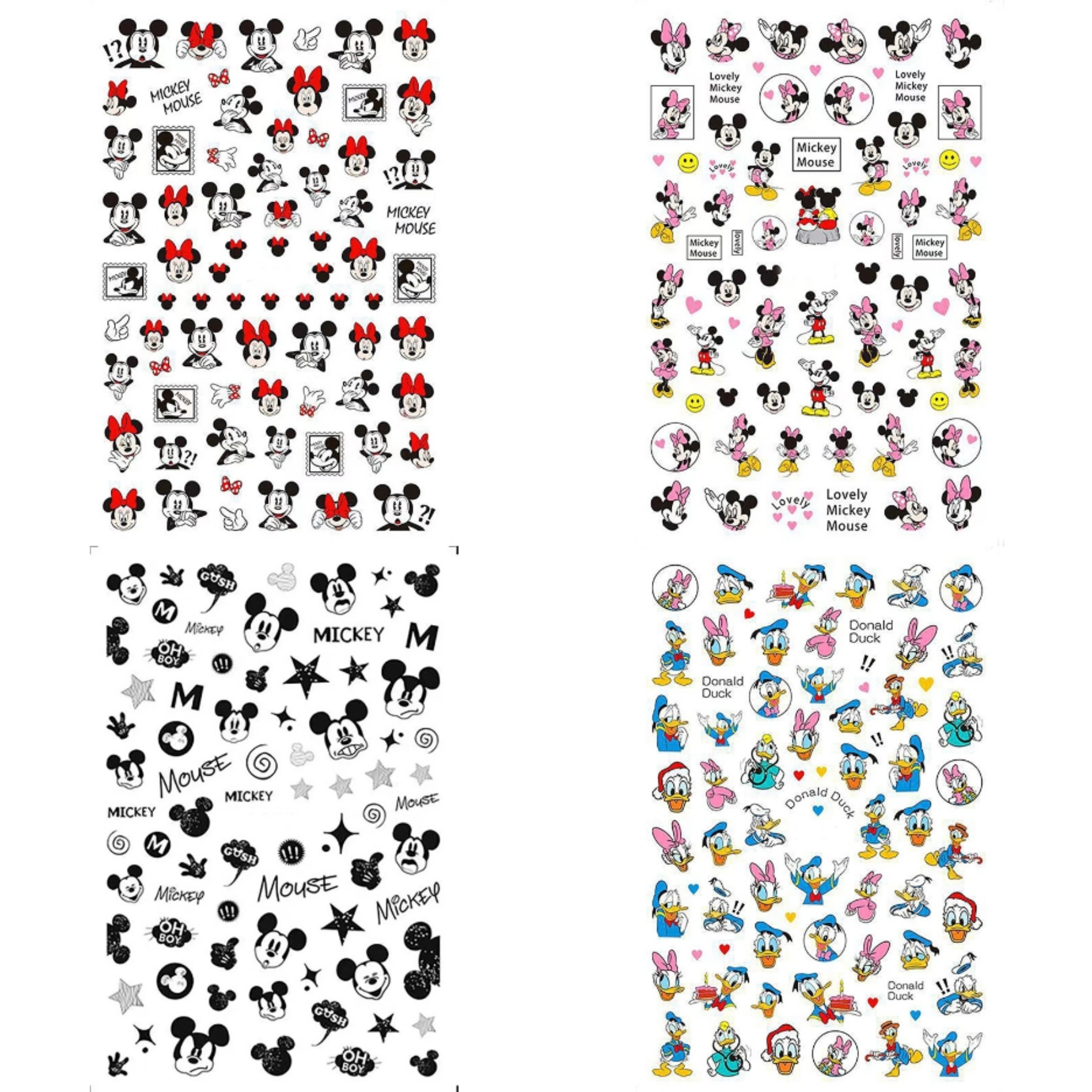 

1pc Disney Mickey Mouse Duck Series 5d Embossed Nail Sticker, Waterproof Stickers For Water Cup Refrigerator Book Luggage Table Helmet Skateboard Camera Guitar Laptop