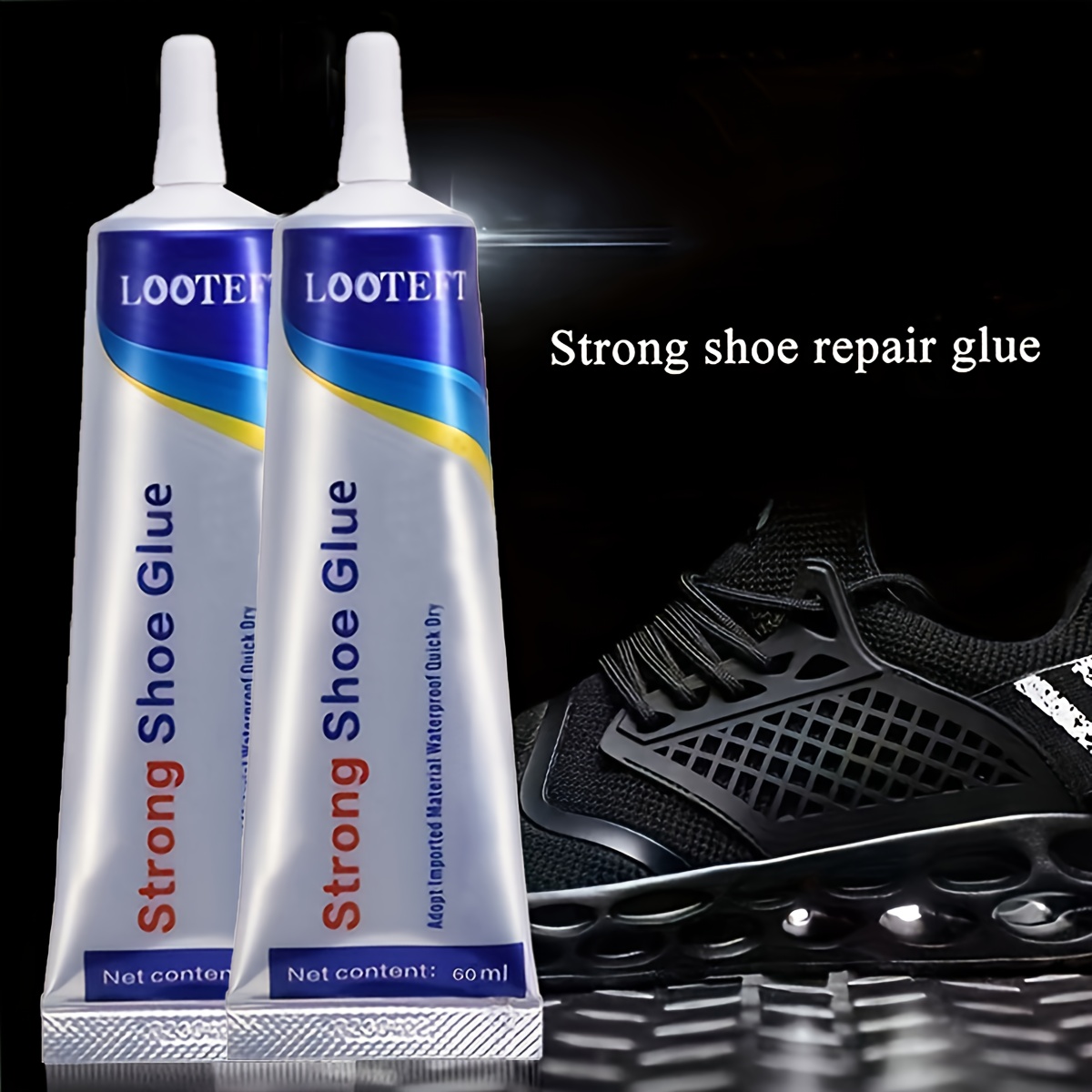 2pcs/3pcs 60ml Shoe Repair Adhesive - Specialized Shoe Glue, Waterproof Universal Strong Resin Soft Glue for Shoe Sole Repair, All-Purpose Adhesive for Leather Shoes, Sneakers, and Footwear Repair - Powerful Flexible Shoe Mending Glue