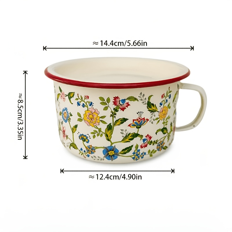 TEMU 1pc, Thickened Vintage Bowl With Lid - Perfect For Soup, Noodles, Meat Pies, Salads, Etc. - Durable And Stylish Tableware