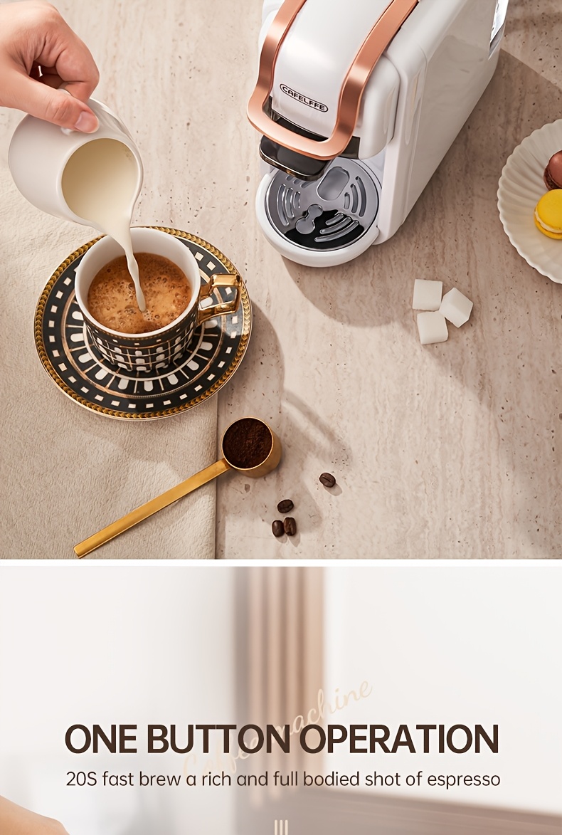  4 in 1 capsule coffee maker mk603 hot cold brew espresso machine 19bar suitable for nec capsules dg capsules ese and coffee powder easy to clean rust proof 0 6l removable water tank suitable for home kitchen and gift details 14