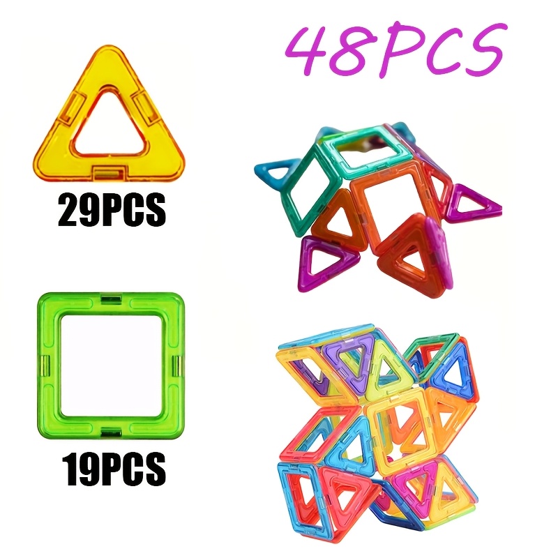 48/98pcs Magnetic Building Blocks, Large Size STEM Toy Set