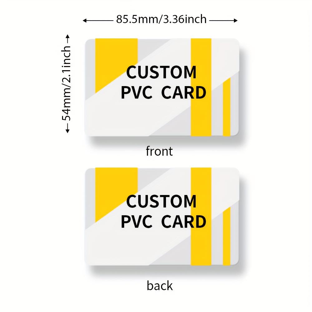 E-shop 2er-Pack individuelle PVC-Ausweiskarten 8.5x5.4 cm () - Flachloch, Nicht-Chip Professionelle Ausweis-Karten für Unternehmen, Veranstaltungen &