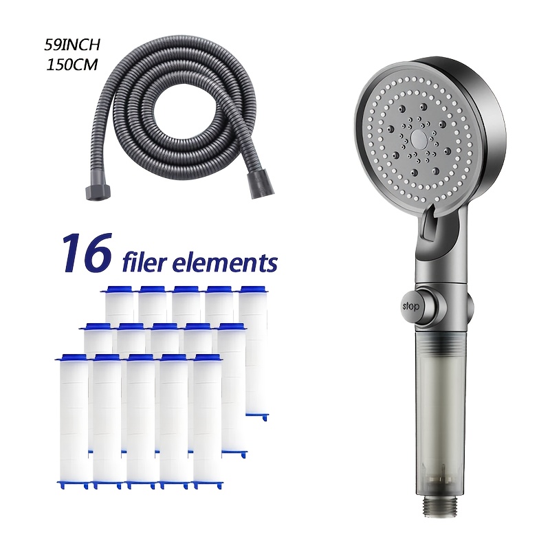 Image of This Shower Is Designed For Use With A 5-spray Mode Adjustable Shower That Features -touch Pause And With 16 Replacement Filters. For Shower Use For Shower Use