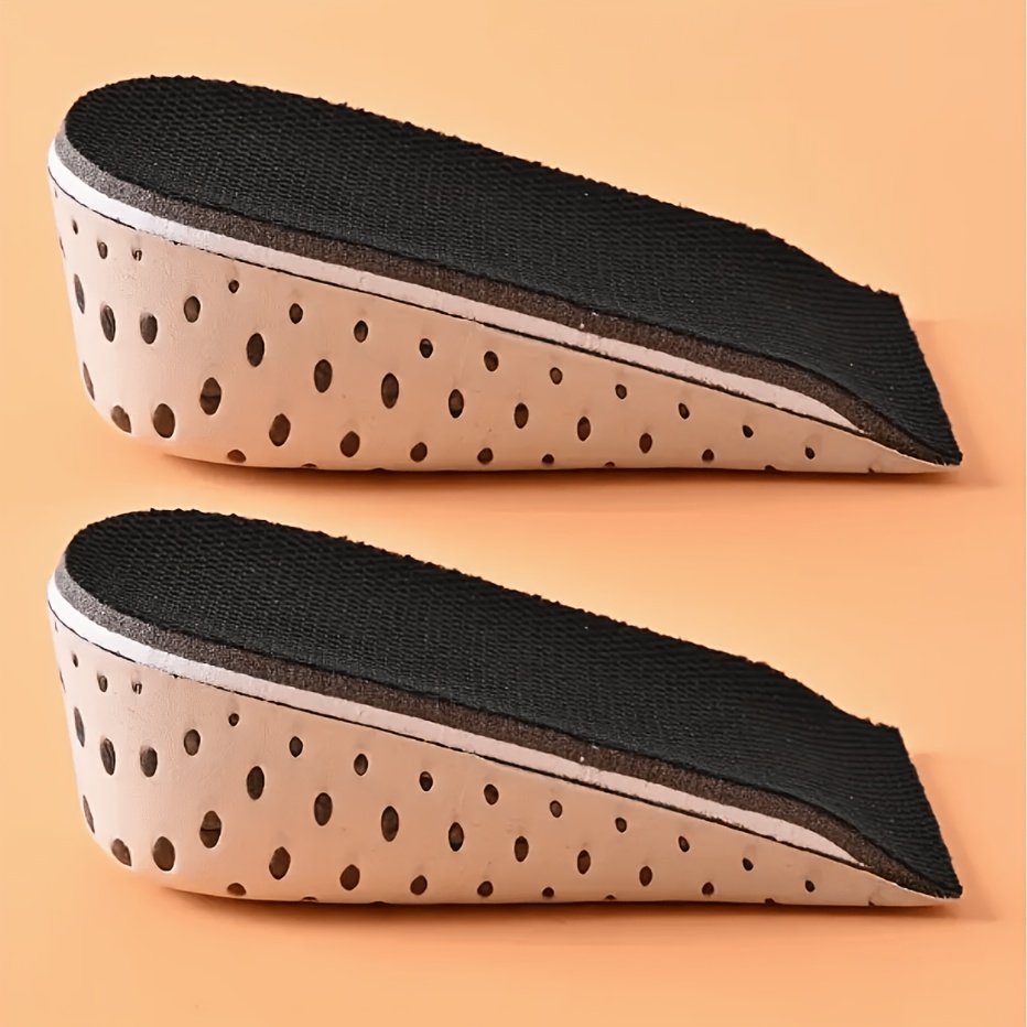 TEMU 1 Pair Qkc Instant Height Increase Shoe Lift Insoles - Invisible Arch Support Suitable For Sneakers, Boots, For &, Half-insert Pads For Height,