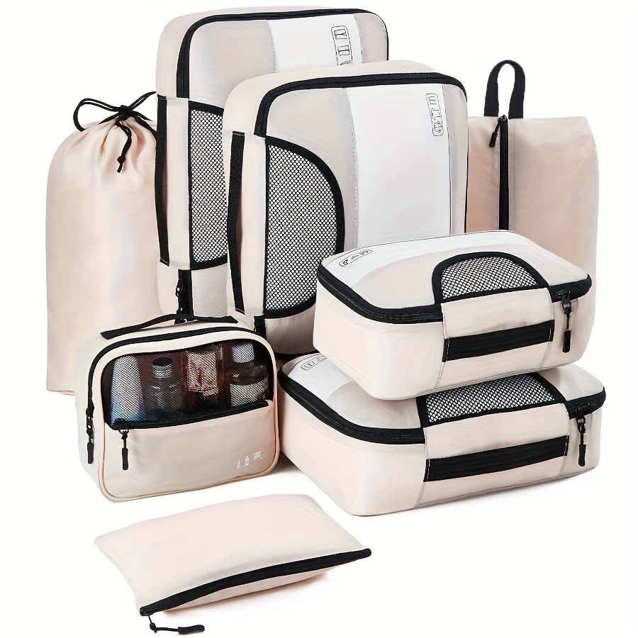 E-shop Reise Organizer 8-teiliges Set Hochwertige Kleider Aufbewahrungsbeutel Koffer Klassifizierung Aufbewahrungsset