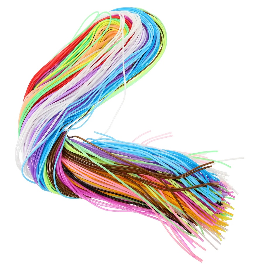 E-shop 10M 20M Zufällige Farben Kunststoff Geflochtenes Seil, Rundes Hohles Kunststoffrohr Elastisches Geflochtenes Kabel für Handgemachte