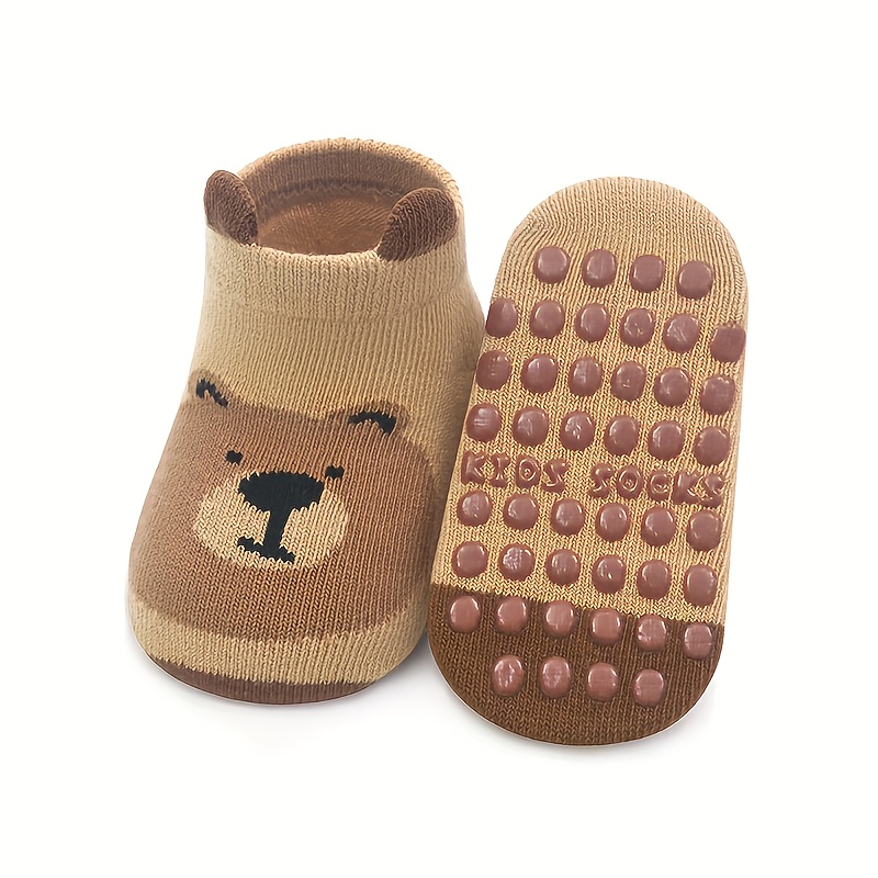 1 Pair Baby Non-slip Floor Socks | Mid Calf Knit Socks For Infants 0-3 Years, Animal Pattern, Use
